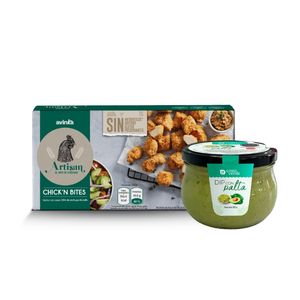Pack Chick´n bites Artisan x 350 gr. + Dip con palta Casa verde x 225gr