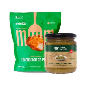 Pack Salsa verde x 330 gr. + Chicharrón de pollo 350gr