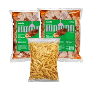 Pack 02 Alitas anticucheras x 700gr. + Papas ondeadas x 450 gr.