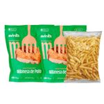 Pack 02 Milanesa de pollo x4 unid 600 gr + Papas ondeadas x 450 gr..jpg