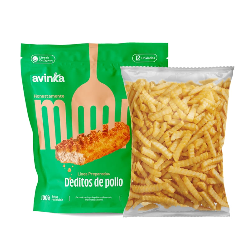 Pack-Nuggets-de-pollo-x-15-unidades-x-270-gr.---Papas-ondeadas-x-450-gr.