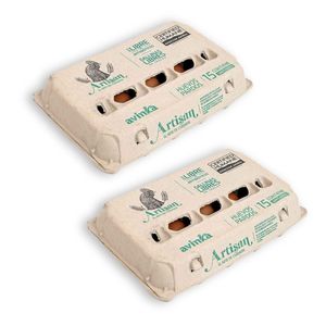 Pack 02 Bandejas de huevos Artisan x 15 unidades