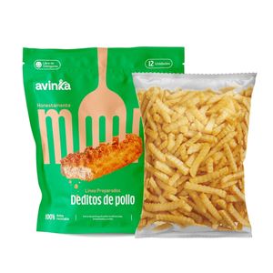 Pack Deditos de pollo x 276 gr. + Papas ondeadas x 450 gr.