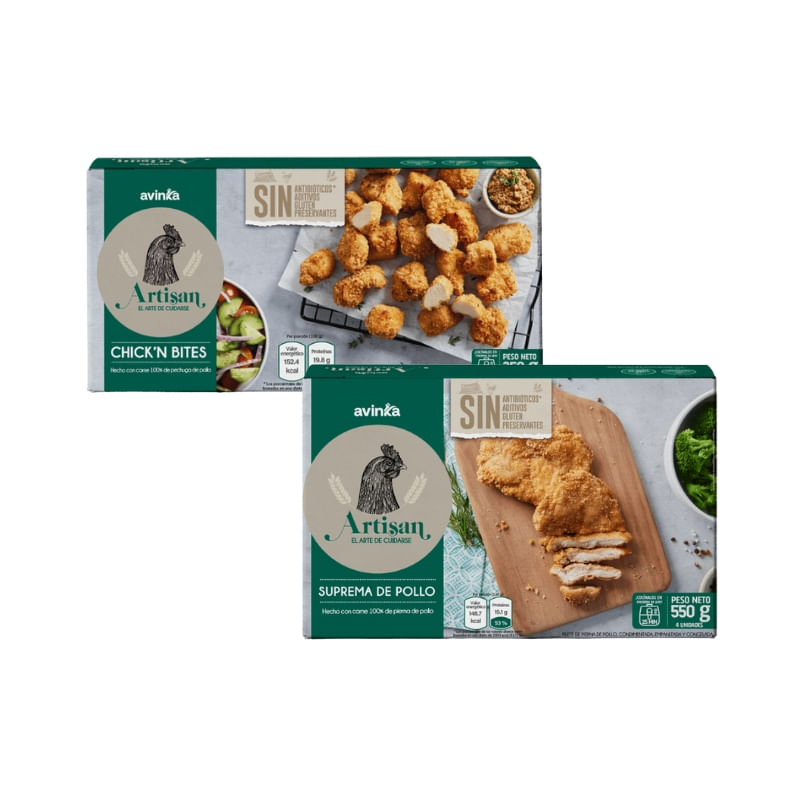 Pack-Chicken-bites-Artisan-x-350-gr.---Suprema-Artisan-x-550-gr.