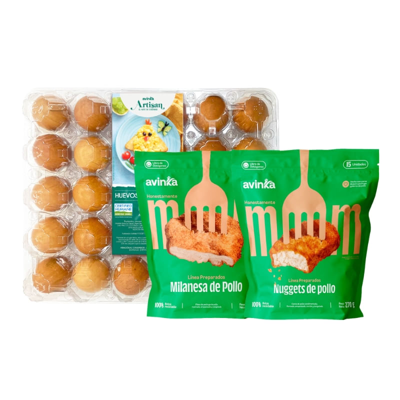 Pack-Huevo-Petit-Artisan-bandeja-x-30-unidades---Nuggets-de-pollo-x-15-unid