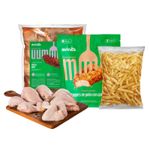 Pack-Pollo-sin-menudencia-trozado-8-piezas---Nuggets-con-quinua-15-unidades-270-gr---Papas-ondeadas-450-gr---Alitas-a-la-BBQ-700-gr