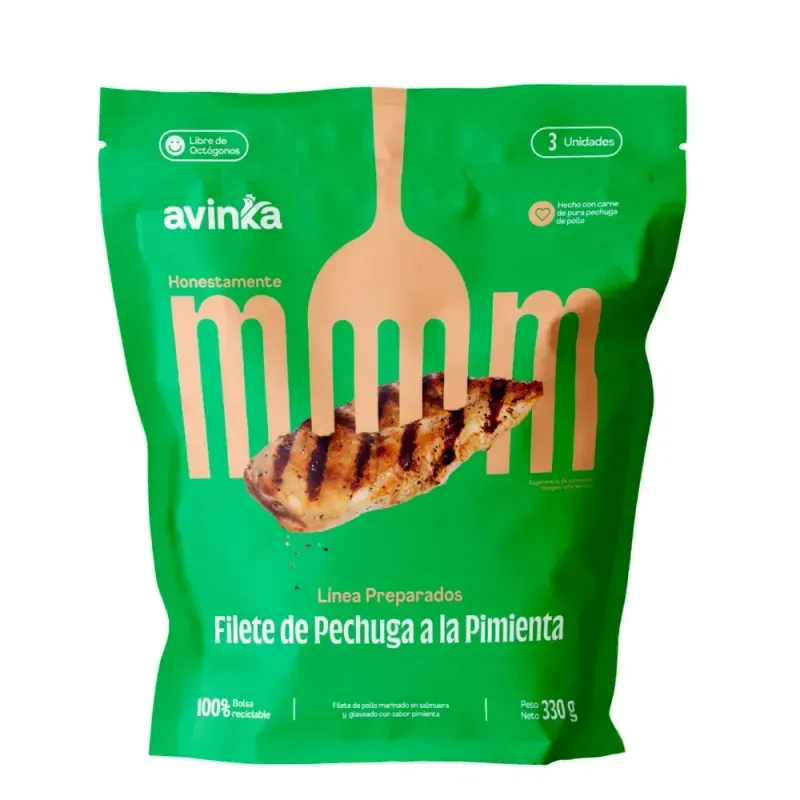 Filete de Pechuga a la pimienta Avinka Doypack 3 unidades