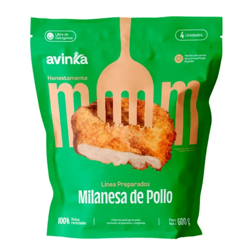 Milanesa de pollo Avinka Doypack 4 unidades